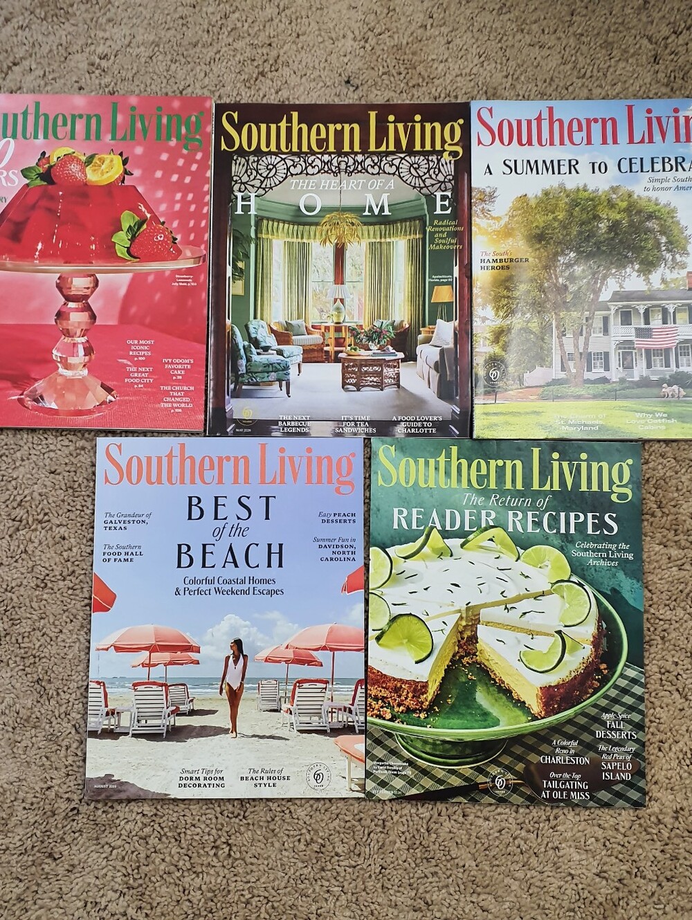 Southern Living Magazine Lot Of 5 Apr To Sep 2026 Issues For Recipe Collectors